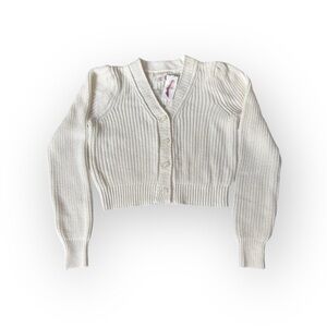 Jessica Simpson Cream Knit Cropped Cardigan Sweater NWT Size S